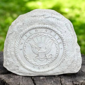 USA rock statue | Yard rock ornament 9&quot; | Lawn concrete idea | USA stone figure | American rock art | Garden Decorations | Outdoor Sculpture
