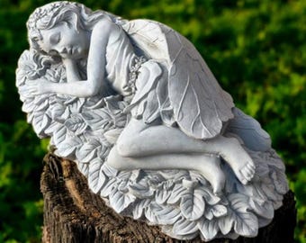 Lawn fairy ornament | Stone pixie 5" | Yard fantasy art | Fairy home design | Beton pixie statue | Garden Decorations | Outdoor Sculpture