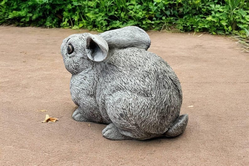 Stone Rabbit Statues Realistic Bunny Figure Stone Rabbit Statue 6