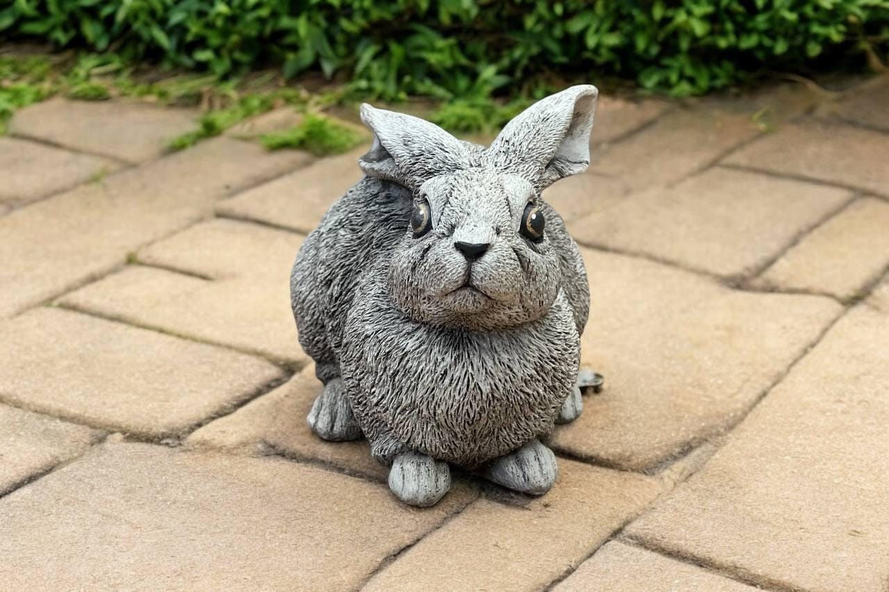 Stone Rabbit Statues Realistic Bunny Figure Stone Rabbit Statue 6
