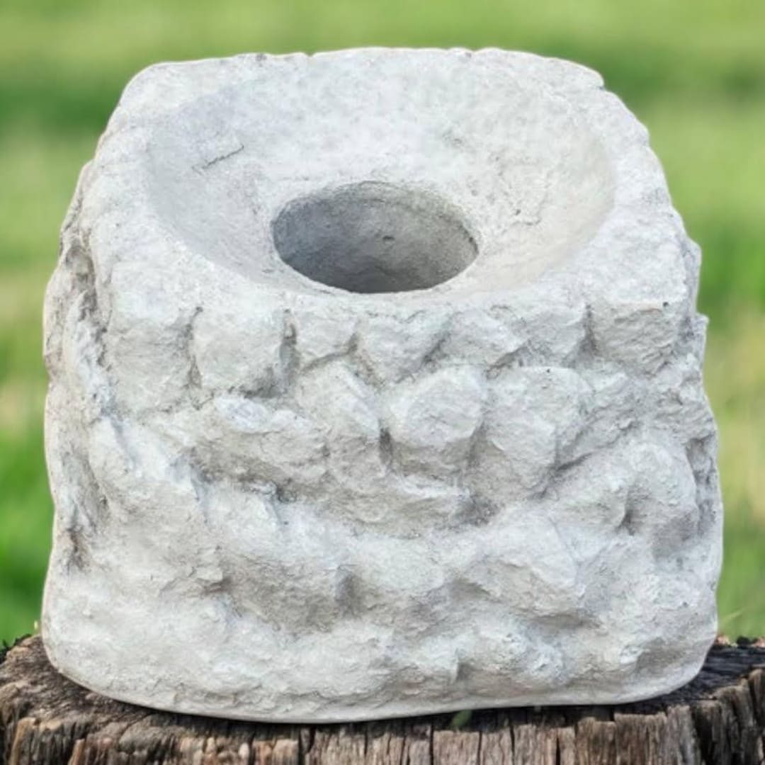 Figure Stand Rocks Concrete Rock Figure | Globe Holder Statue 7