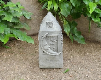 Massive Directional Marker Statue | Seasonal Rock Figure 18&quot; | Garden Decorations | Outdoor Sculpture