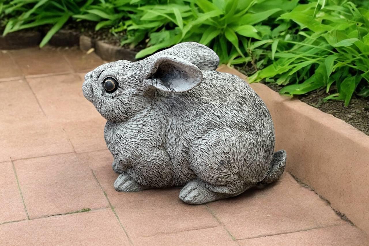 Realistic Bunny Figure Stone Rabbit Statue 6