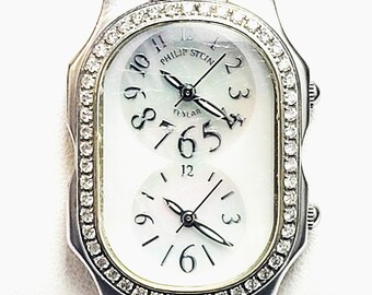 Philip Stein Ladies Teslar Dual Time Watch with Diamonds & Various Bands #5 Philip Stein Ladies Teslar Dual Time Watch With Diamonds  main image 2