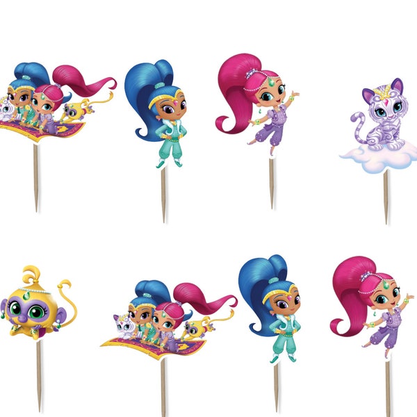 Shimmer and Shine Cupcake Toppers 12pc, 24pc, 36pc