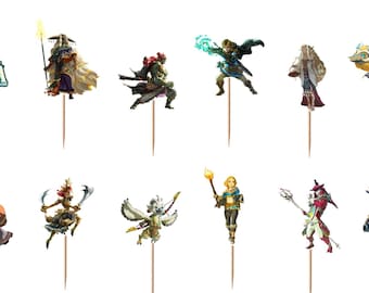 Zelda Tears of the Kingdom Cupcake Toppers 12pc, 24pc, 36pc