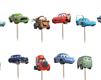 Cars Cupcake Toppers 12pc, 24pc, 36pc