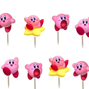 Kirby Cupcake Toppers 12pc, 24pc, 36pc