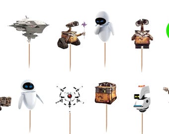Wall-E Cupcake Toppers 12pc, 24pc, 36pc
