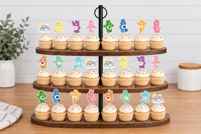 Care Bears Cupcake Toppers 12pc, 24pc, 36pc Care Bears 24pc