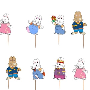 Max and Ruby Cupcake Toppers 12pc, 24pc, 36pc