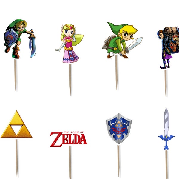 The Legend of Zelda Cupcake Toppers 12pc, 24pc, 36pc