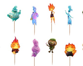 Elemental Cupcake Toppers 12pc, 24pc, 36pc