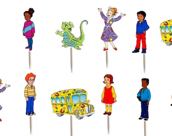 The Magic School Bus Cupcake Toppers 12pc, 24pc, 36pc