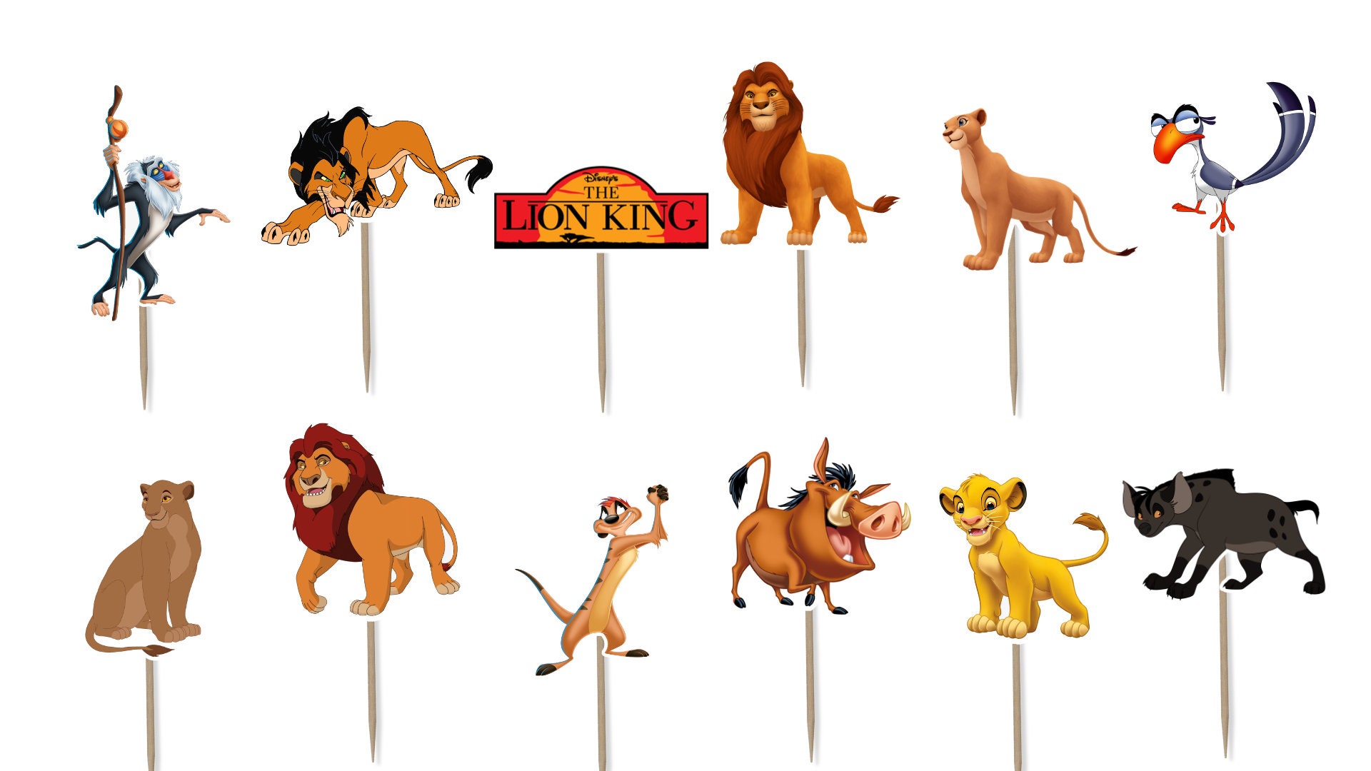 The Lion King Cupcake Toppers 12pc, 24pc, 36pc - Etsy