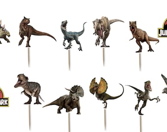 Jurassic Park Cupcake Toppers 12pc, 24pc, 36pc