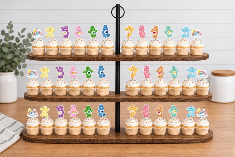 Care Bears Cupcake Toppers 12pc, 24pc, 36pc Care Bears 36pc