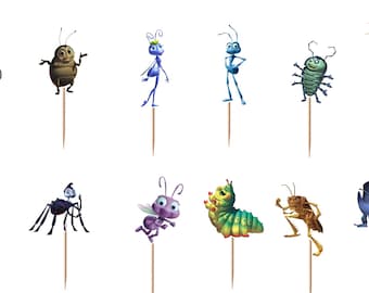 A  Bugs Life Cupcake Toppers 12pc, 24pc, 36pc