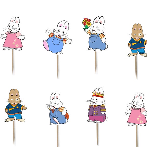 Max and Ruby Cupcake Toppers 12pc, 24pc, 36pc