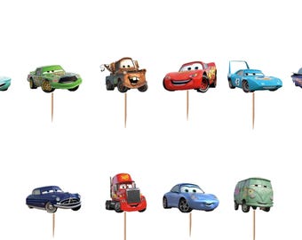 Cars Cupcake Toppers 12pc, 24pc, 36pc