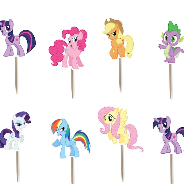 My Little Pony Cupcake Toppers 12pc, 24pc, 36pc