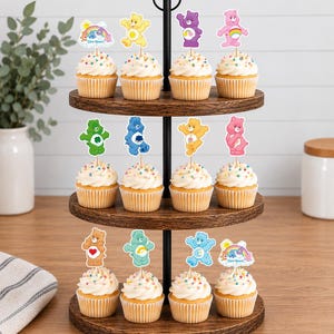 Care Bears Cupcake Toppers 12pc, 24pc, 36pc Care Bears 12pc
