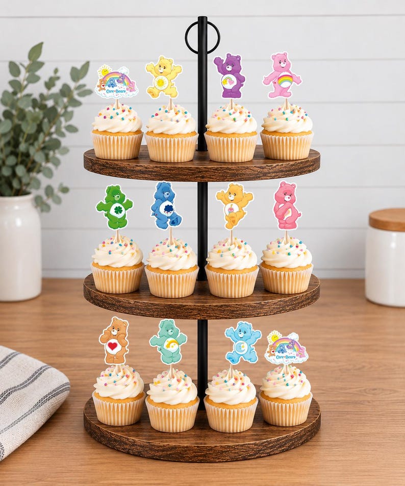 Care Bears Cupcake Toppers 12pc, 24pc, 36pc Care Bears 12pc