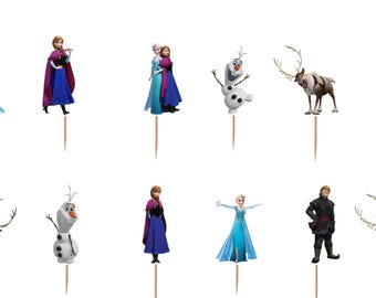 Frozen Cupcake Toppers 12pc, 24pc, 36pc