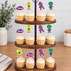 Barney Cupcake Toppers 12pc, 24pc, 36pc Barney 12pc