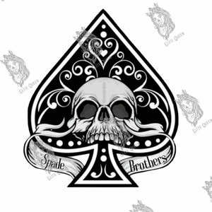 Spade Brothers Skull - Dark Romance SVG PNG (Digital Download)