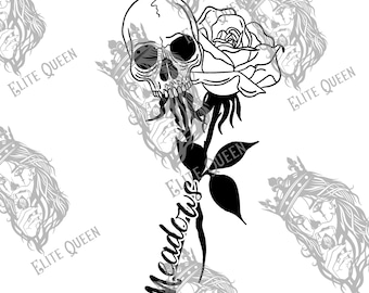 Skull and Rose SVG PNG: Meadows Haunting Adeline Zade (Digital Download)
