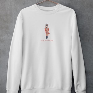 Felpa unisex da donna per adulti con ballerina di Natale del Team Schiaccianoci