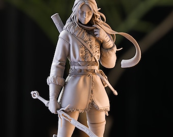 CIRI | The Witcher-verzamelfiguur | Zeer gedetailleerd harsbeeld en beeldje om te schilderen en tentoon te stellen | Handgemaakt kunstmodel