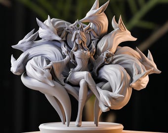 AHRI | League of Legends Collectible Figure | Highly Detailed Resin Statue & Figurine for Painting and Display | Handcrafted Art Model