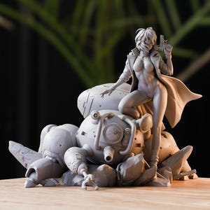 CIBER OPERATIVO / Figura de fan art / Estatua de resina de 12K ultra detallada / Coleccionable para pintar y ensamblar / Figura de Bulkamancer