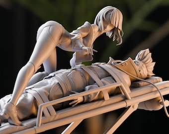 FIGURA LUCY & DAVID / Cyberpunk: Edgerunners da collezione / Statua in resina dettagliata, statuina per dipingere ed esporre / Modello artistico realizzato a mano
