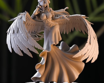 ALBEDO | Overlord Collectible Figure | Highly Detailed Resin Statue & Figurine for Painting and Display | Handcrafted Art Model