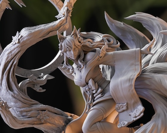 AHRI | League of Legends Collectible Figure | Highly Detailed Resin Statue & Figurine for Painting and Display | Handcrafted Art Model