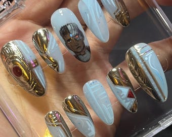 Set di unghie finte personalizzate Cyborg