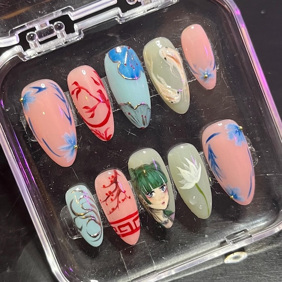 Maomao Custom Press on Nail Set - Etsy