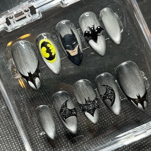 Bruce Wayne custom press on nail set