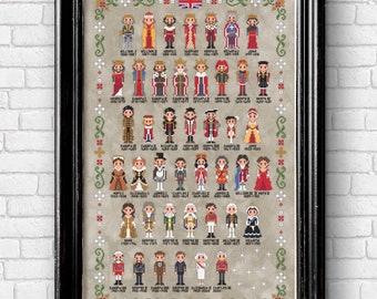 Kings and Queens of England and United Kingdom - PDF cross stitch pattern instant download | royalty united kingdom King Charles embroidery