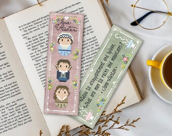 Jane Austen bookmark - Cross stitch PDF pattern | Instant download