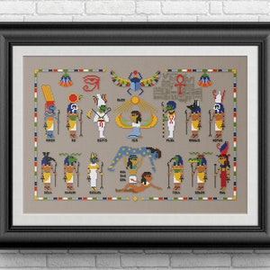 Egyptian Gods and Goddesses - PDF cross stitch pattern