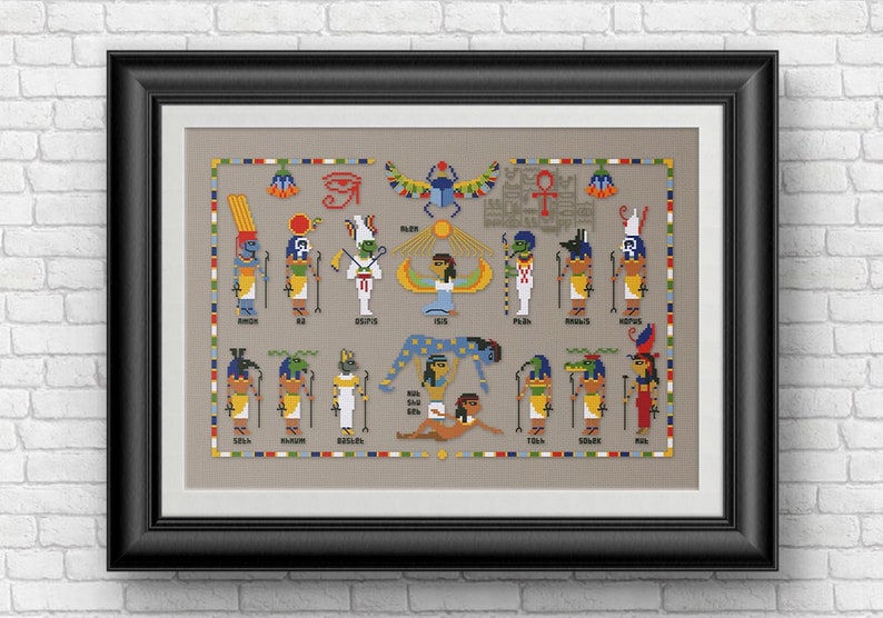 Egyptian Gods and Goddesses PDF cross stitch pattern Etsy