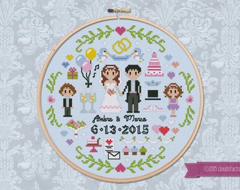Wedding Sampler - Cross stitch PDF pattern