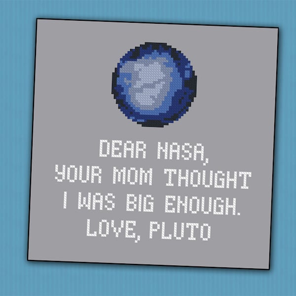Science Pluto grappig citaat - PDF kruissteekpatroon