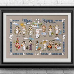 Greek Gods and Goddesses - PDF cross stitch pattern