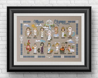 Greek Gods and Goddesses - PDF cross stitch pattern