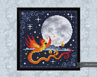 The rise of the phoenix - Cross stitch PDF pattern